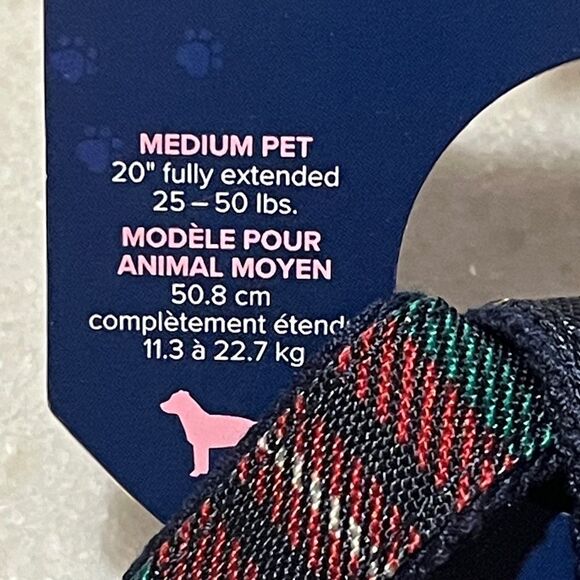 Vera Bradley Tartan Plaid Navy and Multicolor Pet Collar and Leash SZ M NWT - Picture 6 of 7